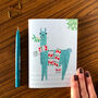 Christmas Mistletoe Llama A6 Recycled Notebook, thumbnail 2 of 8