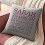 Personalised 50th Birthday Word Art Cushion, thumbnail 6 of 10