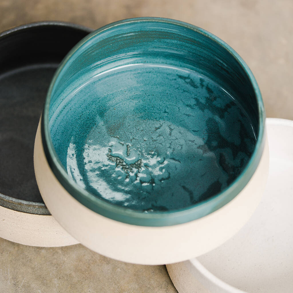 Ceramic Dog Food And Water Bowl Set By The Stately Hound