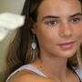 Sterling Silver Rainbow Moonstone Chain Drop Earrings, thumbnail 1 of 7
