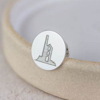 Sterling Silver Cornish Tin Mine Tie Pin, 3 of 4