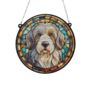 Old English Sheepdog Stained Glass Effect Suncatcher, thumbnail 2 of 6