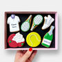 Personalised Spot Of Tennis Letterbox Cookies, thumbnail 1 of 8
