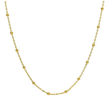 9ct Solid Gold Bobble Ball Bead Chain Necklace, 4 of 5