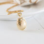 Gold Plated Scarab Beetle Necklace, thumbnail 1 of 7