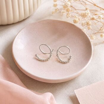 Illusion Beaded Double Hoop Spiral Single Piercing Earrings, 2 of 6