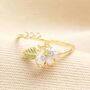 Adjustable Opal Ladybird Ring In Gold, thumbnail 1 of 4