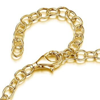 Personalised 18 K Gold Plated Heart Chain Bracelet, 5 of 6