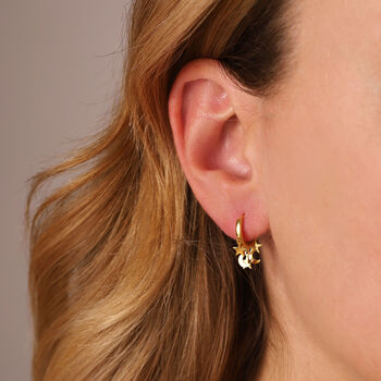 Moons And Stars Huggie Hoops, 4 of 4
