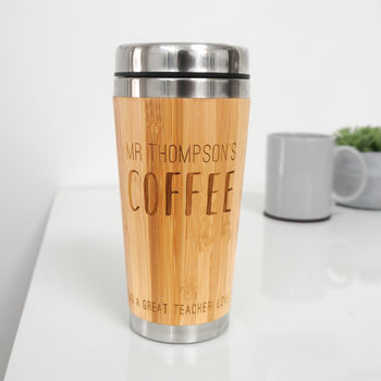 Personalised Wooden Teacher Coffee Mug, Teacher Gift, 5 of 5