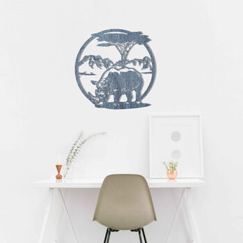 Wooden Rhinos: African Wall Art For Exotic Spaces, 9 of 12