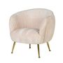 Pale Pink Pleated Velvet Accent Chair, thumbnail 1 of 1