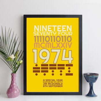 Personalised 50th Birthday Print With Message Gift, 4 of 10