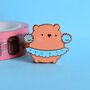 Cute Dancing Bear Enamel Pin, thumbnail 1 of 7