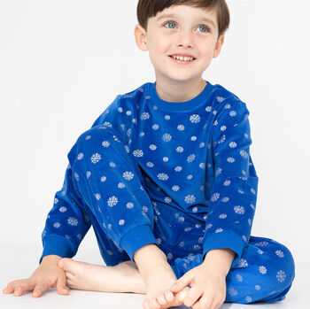 Personalised Matching Mum And Child Snowflake Pyjamas, 6 of 9