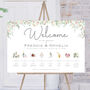 Wedding Order Of The Day Board Whimsical Floral, thumbnail 1 of 7