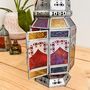 Large Bohemian Moroccan Style Lantern Coloured Glass, thumbnail 7 of 9