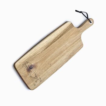 Personalised Weimaraner Engraved Acacia Serving Board, 2 of 5