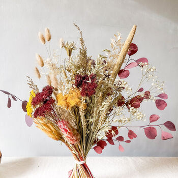 Eucalyptus And Protea Dried Flower Bouquet, 3 of 4