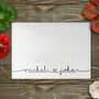 Personalised Couples Name Glass Chopping Board, thumbnail 1 of 3