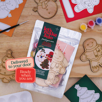 Diy Wooden Christmas Characters Painting Kit For Kids, 5 of 7