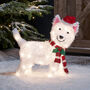 Westie Outdoor Light Up Christmas Figure, thumbnail 1 of 3