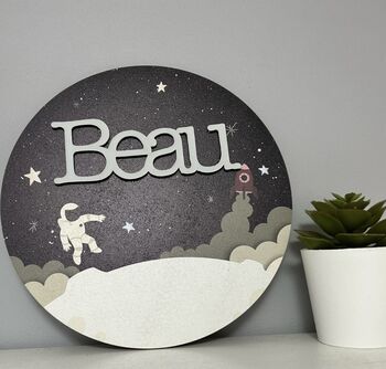 Space Themed Personalised Door Sign, 2 of 2