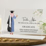 Personalised Muslim Female Graduation White Floral Plaque, thumbnail 1 of 6