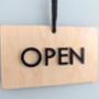 Open Closed Door Sign Shop Sign Wood 3D Acrylic Hanger, thumbnail 4 of 7