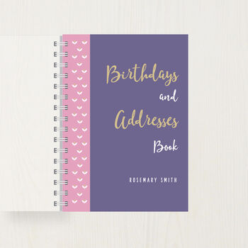 Personalised Birthday And Address Book With Flowers, 9 of 11