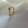 Pearl Detail Vertical Bar Rectangular Ring In 18 K Gold, thumbnail 6 of 9