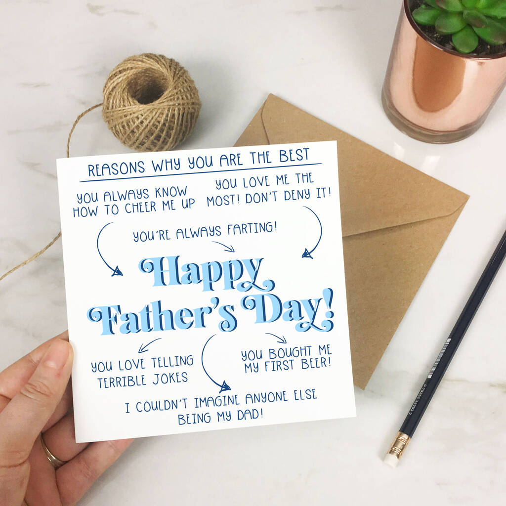 Personalised 'Why You're The Best' Father's Day Card By The New Witty ...