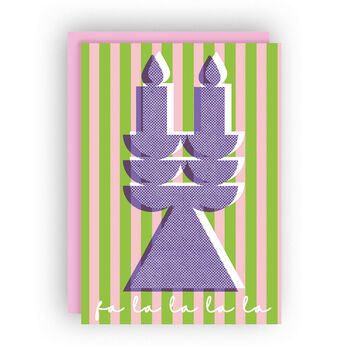 Six Brightly Coloured Christmas Cards With Contrast Envelopes, 4 of 5