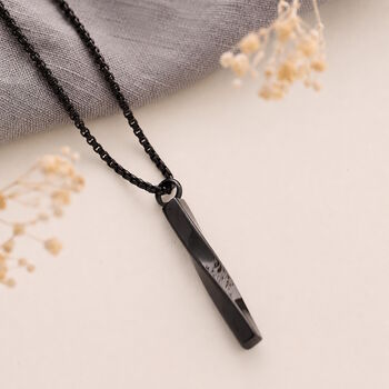 Mens Twist Memorial Necklace, 3 of 4