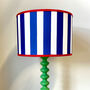 Carnival Lampshade In Bold Blue Stripe, thumbnail 4 of 5