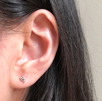 Mini Textured Star Earrings, 12 of 12