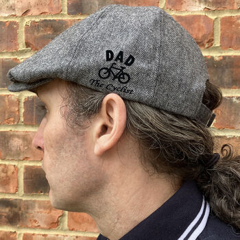 Personalised Hobbies Flat Cap: Father's Day Gift, 6 of 9