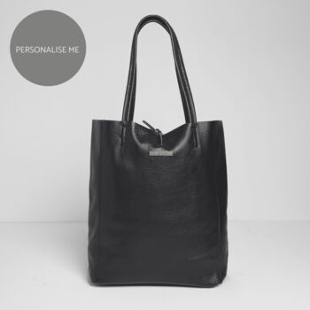 Milan Soft Leather Tote Bag, 5 of 9