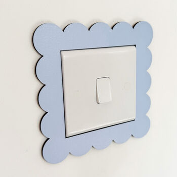 Custom Scalloped Edge Nursery Light Switch Cover, 5 of 7
