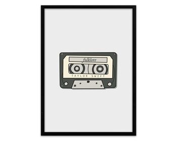 Taylor Swift Folklore Inspired Cassette Print, 4 of 5