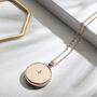 Personalised Round Rose Gold Plated Locket With Diamond, thumbnail 1 of 11