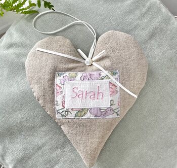 Personalised Linen Name Heart, 6 of 6