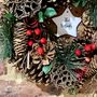Gold Glitter Pine And Red Berry Wreath, thumbnail 4 of 4