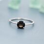 Genuine 1 Ct Smoky Quartz Ring In Sterling Silver, thumbnail 7 of 12