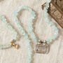 Aquamarine Raw Gemstones And Silver Amulet Necklace, thumbnail 1 of 8