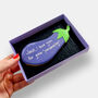 Personalised Eggplant Valentine's Letterbox Iced Cookie, thumbnail 3 of 10