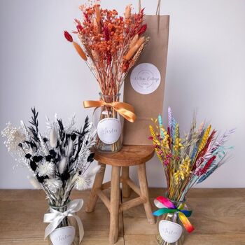 Colourful Dried Flower Arrangement Vase Gift For Sister, 3 of 4