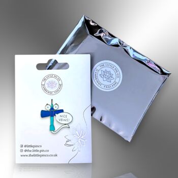 Cartoon Nurse Syringe Iv Needle Nice Veins Enamel Lapel Pin Badge, Gift For Nhs Doctors, Nurses Or Medical Staff, 5 of 8