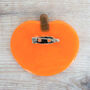 Handmade Glass Halloween Pumpkin Brooch, thumbnail 7 of 7