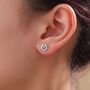 Sterling Silver Tiny Daisy Flower Stud Earrings, thumbnail 3 of 12